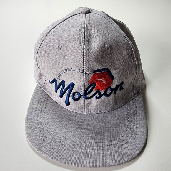 Molsen Other - 2004 MOLSON Canadian Cap Gray Grey Canvas Snapback Beer Hat Brewery Lager Canada